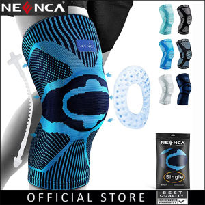 NEENCA 1 Piece Knee BraceKnee Compression Sleeve Support with Patella Gel Pad & Side Spring Stabilizers Knee Protector for RunningMeniscus TearArthritisJoint Pain ReliefACLInjury Recovery