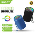 ROBOT Bluetooth Speaker Bluetooth 5.3 Stereo  RB120  5W RGB Waterproof IPX4 1200mAH Portable Audio Bluetooth SD Card Slot Aux Port 12 Months Warranty. 