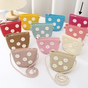 Tas Selempang Anak Tas Boneka Sling Bag Jerami Anak Perempuan Lucu High Quality Impor