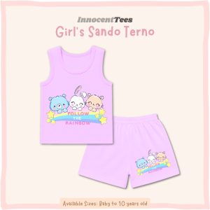 [INNOCENTTEES] Girls Sando Terno Pastel Bunny II Baby to 12 y/o