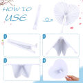 10pcs Heart Shape Paper Fan Blank Folding Fan Handheld Fans Wedding Dekorasi. 