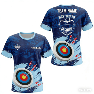 [Local Stock] VCC Fashion Archery Sports Mens T-shirts 3D Custom Name Print Personalized Archery Club Team Member T Shirt Loose Short Sleeve Tops