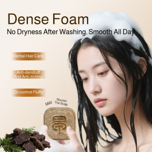 Shouwu Herbal Hair Soap Handmade Soap Deep Cleansing Sideburn Leaf Soap