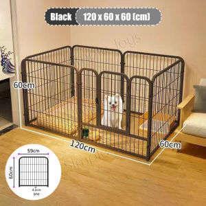 Cat Dog Pet Playpen Metal Fence With Auto Lock Doors For Small/Medium Dogs