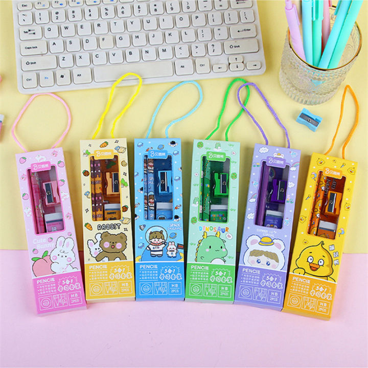 5in1 School Stationery Pencils Set For Kids Boy Girl School Supplies ...