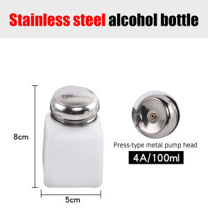 ส่งจากกทม！ขวดปั๊มของเหลว 100ml.200ml.250ml.ฝาเหล็ก วัสดุPE สำหรับใส่สบู่เหลว น้ำยา ขวดปั๊มทินเนอร์