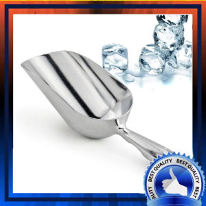 Sekop Es Batu Serokan Biji Kopi Tepung Stainless Steel Sendok Skop Beras Gula Biji Bijian Spatula Ice Cube