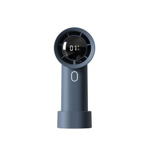 Mini Fan Portable Battery USB Rechargeable 1-100 Speeds LED Display Outdoor Camping Strong Wind Pocket Fan 掌上風扇