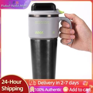 Hot Cold Ready 1000ml Ceramic Coated Stainless Steel Vacuum Insulated Tumbler with Straw Leakproof Travel Bottle