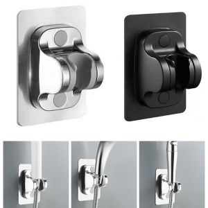 Self Adhesive Shower Head Holder-Adjustable Handheld Shower Holder NO Drilling Wall Mount Waterproof
