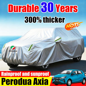 Perodua Axia car cover Outdoor waterproof dustproof Rainproof Sunproof auto exterior covers car body protector cover penutup kereta 盖车布 防晒