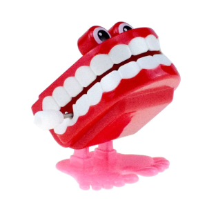 Clockwork Jumping Denture Educational Mechanical Toys Halloween Prank Decoration