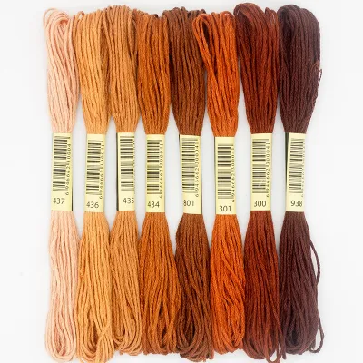 8pcs Embroidery Thread / Floss Mixed 8 Colour Set Handmade DIY Cross Stitch Thread Colorful Benang Sulam 8色/混色刺绣线