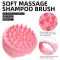 1pc Gentle Silicone Scalp Massager Shampoo Brush - Hypoallergenic Handheld Hair Washer for Dandruff Removal, No Battery Needed. 