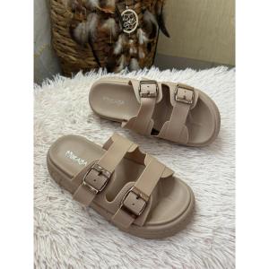 Sandal Wanita Ban 2 Gesper - Sandal Slop Import - Sandal Cewek Jelly Sol Tebal Empuk