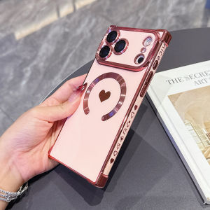 สำหรับ iPhone 17 Pro Max เคส16e อากาศ [เข้ากันได้กับ Magsafe] เคสโทรศัพท์ทันสมัยซิลิโคนบางหัวใจกันกระแทกสำหรับ iPhone 16 Pro Max 15 Pro 14 13 Iphone 12 Iphone 11