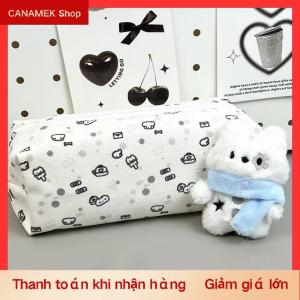 CS Dễ thương nơ bút chì hộp phim hoạt hình Mèo công suất lớn bút chì trường hợp đa chức năng lưu trữ túi trường văn phòng phẩm văn phòng phẩm sinh viên Quà Tặng