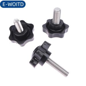 E-WOITD 2pcs ngành công nghiệp thiết bị M6 M8 M10 38 # chủ đề hình ngôi sao kẹp Bolt Knob Bakelite nhựa đầu xử lý vít