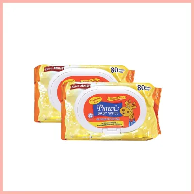 Pureen Baby Wipes / Wet Tissue Twin Pack 80s x 2