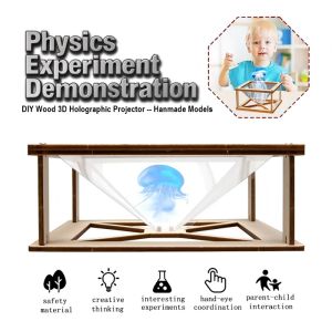 DIY Wood 3D Holographic Projector Kit Science