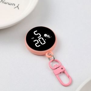 CHLOCH Waterproof Keychain Digital Watch Cartoon Astronaut Style Pendant Clock Creative Luminous Digital Display LED Electronic Watch For Student