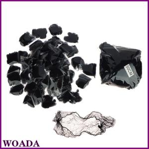 WOADA 50 cái tóc Net Đen đàn hồi bó tóc vô hình hairnet lưới Bun tóc Net 30 50 60cm Phụ kiện tóc