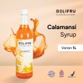 Calamansi Syrup Delifru 1 Liter - Sirup Jeruk Kalamansi Premium. 