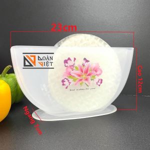 Tô Nhúng Bánh Tráng 3 Ngăn Tô Lớn - Nhựa PP AN TOÀN CHO SỨC KHOẺ - Tô nhúng bánh gạo Bánh phơi sương Bánh phòng. Bí Quyết ăn món Bánh cuốn cuốn bánh tráng Siêu Tiện Lợi Siêu Nhanh. Dụng cụ nhà Bếp cần thiết cho mọi GIA ĐÌNH nhà hàng