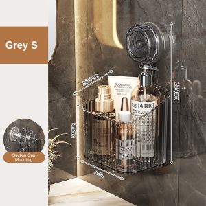 YUDESHUI 1Pcs Hanging Suction Cup Storage Rack Multifunctional No Punching Drainage Rack  Plastic Cosmetics Organizer Kitchen Bathroom Accessory