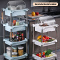 [Ready Stock + local seller]Kitchen storage rack, floor, multi-layer supplies, vegetable basket, household toys, fruit storage rack, snack storage rack. 