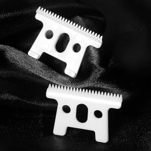 2pcs Replacement Ceramic Blade for 04521 t outliner Hair Trimmer andis Gtx GTO T-Outliner Trimmer Ceramic movable blade Replacement T Blade (WHITE)