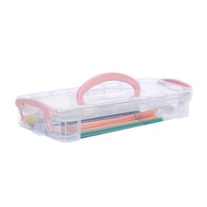MARINI Multi Layer Portable Pencil Case Stackable Detachable Watercolor Pen Case Cartoon Plastic Material Stationery Storage Box Student