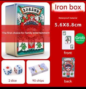 Mahjong Pokers SET Playing Cards Waterproof Portable Travel Paper Card 144 Cards/Set Game Set Accessories