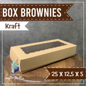 ( 50 Lembar ) Dus Brownies M 25x125x5 Jendela - Box Brownies - Kemasan Brownies - Dus Brownies - Box Brownies-Bronis Murah