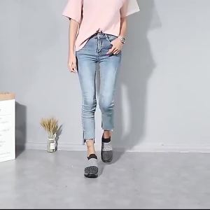 ㊖ Giày Nữ Lười Dệt Vải Bay Kiểu Hot Xuyên Biên Giới Mới Giày Nữ Đệm Khí Cho Mẹ Giày Nữ Chống Trượt Size Lớn Tất Lắc Giày Nữ