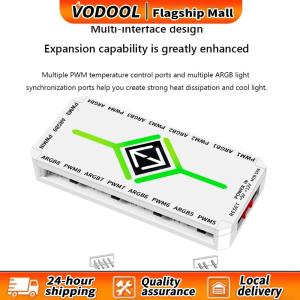 【Vodool】 ตัวแยกพัดลม ARGB PWM 1 ถึง 9 ช่อง พร้อมแม่เหล็กดูดและรีโมท สำหรับระบายความร้อนในคอมพิวเตอร์
