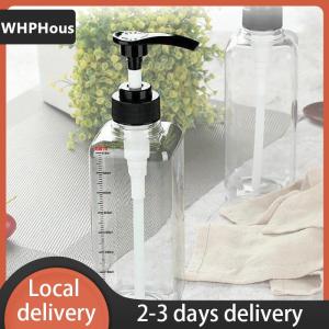 [COD] WHPHous Ship within 24 hours 500ML 1000ML Liquid Dispenser with Scale Coffee Syrup Drip Bottle with Hydraulic Pump Nozzle Head Kitchen Honey Jar Container