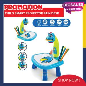 Kid Learning Drawing Painting Board Table Projector With Light