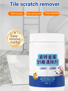 Tile Scratch Remover for Ceramic Floors Metal Scuff Mark Cleaner Black Stain Removal DIY Home Repair Kit