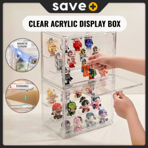 SAVE Clear Acrylic Blind Box Display Case Kotak Paparan Rak Mainan Lutsinar Collectible Toy Figure Storage Box Organizer ST39