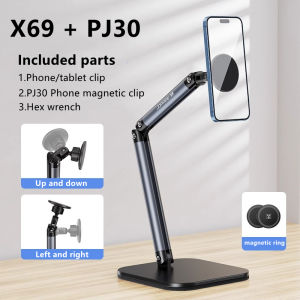 🔥Ready stock🔥SSKYX69iPad standPhone standMade of aluminum alloyHeight and angle can adjustTablet standiPad holder