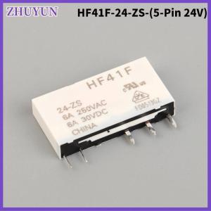 ZHUYUN HF41F-24-ZS HF41F-12-ZS HF41F-5-ZS HF41F-5-HS HF41F-12-HS HF41F-24-HS Industrial Relay Subminiature Power Relay 41F HF41F