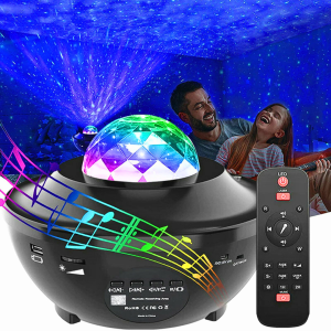 READY TaffLED Lampu Tidur Aesthetic Proyektor RGBW disko kamar Bluetooth music Speaker BR7706
