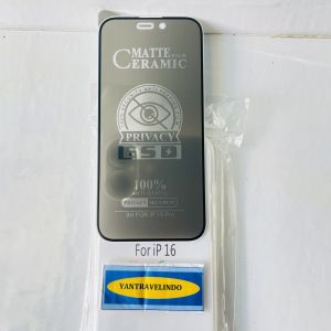 HIGH QUALITY KACA PELINDUNG TEMPERED GLASS IPHONE 16 PRIVACY GELAP SCREEN PROTECTOR PELINDUNG