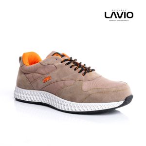Sepatu Casual Safety Sporty Pria Branded Keren 2024 Lavio Alden bahan Suede Safety Ujung Besi