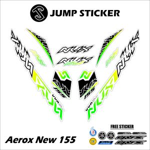 Stiker striping aerox conected - new grafis variasi 018