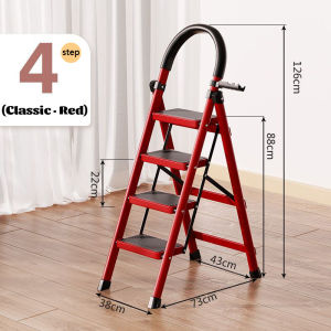 Ladder Household Folding Ladder 3/4/5/6 Step Household Aluminum Folding Step Ladder ladders workbenchesladder heavy duty telescopic ladderHousehold Multifunction Non-slip Ladder portable furniture lightweight folding ladder