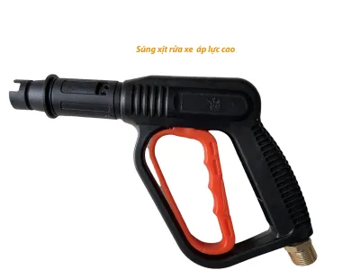 Súng rửa xe áp lực cao mini dùng cho máy xịt rửa áp lực (chân ren ngoài 22mm) đầu chỉnh tia