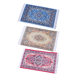 Traditional Turkish Style Mini Carpet For Doll House Decoration Soft Washable Fabric Ideal For Childrens Play Scene