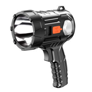 Handheld Flashlight Rechargeable Waterproof Lumens Led Spot Lights Super Bright Outdoor Solar Spotlights Searchlight Torch for Outdoor Camping Work Light